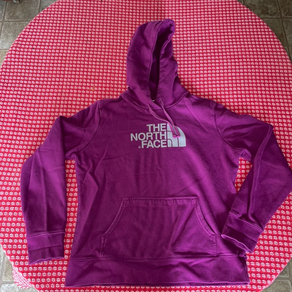 Purple north face hoodie